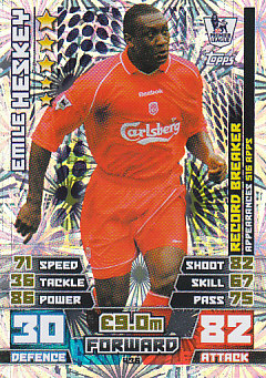 Emile Heskey Liverpool 2014/15 Topps Match Attax Record Breaker #436
